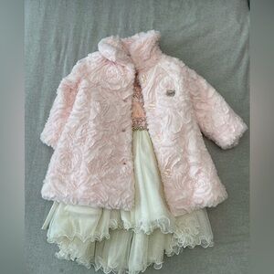 Juicy Couture Pink Textured Kids Coat and dress